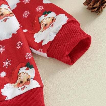 Santa Head Print Christmas Sets