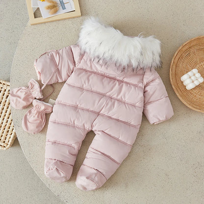 Coat Romper Hooded Puffer Jacket/ jumpsuit