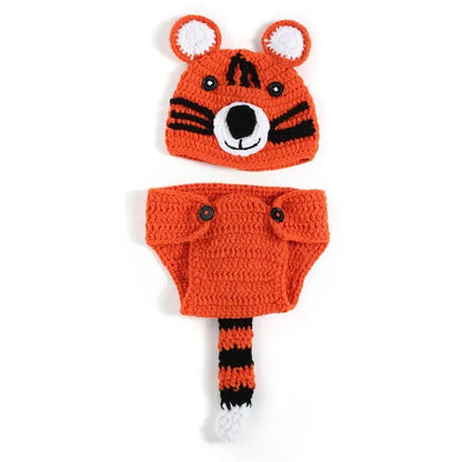Lovely Dog Photo Shoot Props for Newborns Photography Accessories Boy Girl Birth Clothes Set New Born Knitted Costume Outfit