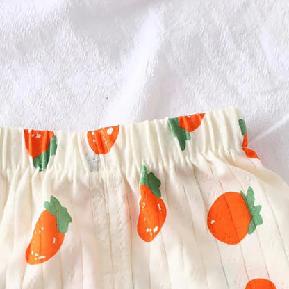 Summer Kids Cotton Long Sleeve and Pants Pajamas Set Soft Breathable Baby Sleepwear Cartoon Bear AC Room Wear Boys Girls Clothes