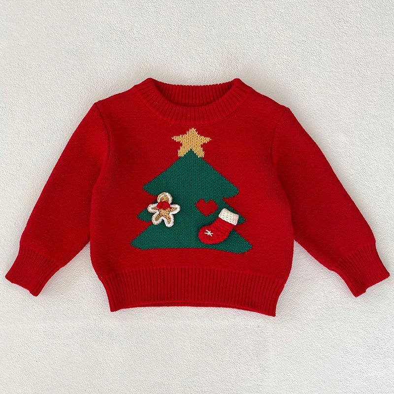 Infant Baby Winter Christmas Tree Baby Sweater