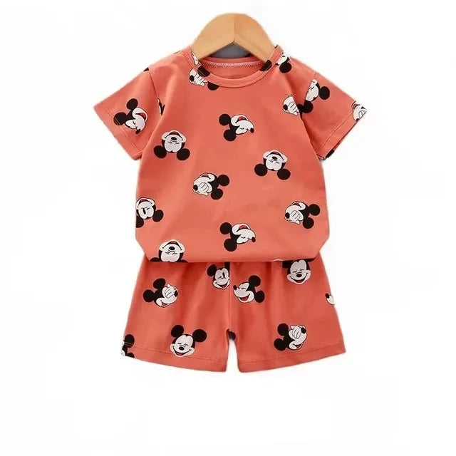 Short Sleeved T-shirt Sets Toddler Costume Printed Cartoon Cute boys Suits