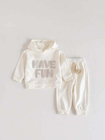 Boys/ Girls Hoodies Suit Casual Style Letter Print 2PCS Sets