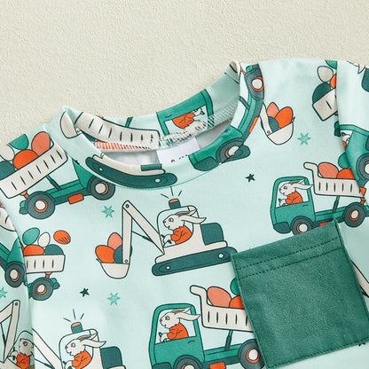 Crew Neck Short Sleeve T-Shirt with Shorts Set