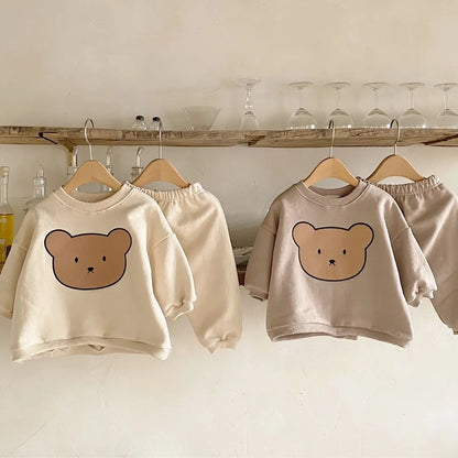 Infant Baby Cartoon Bear Sweatshirt + Pants 2pcs