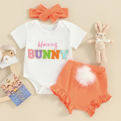 Hunny Bunny  Romper Shorts with Headband