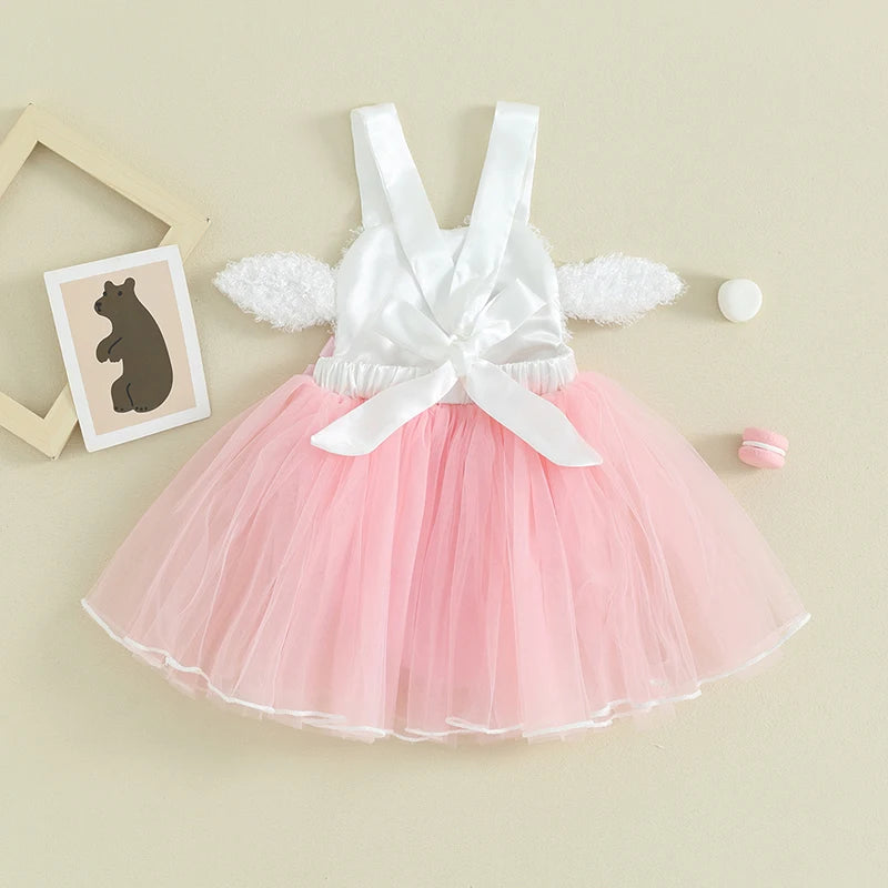 Bunny Ear Embroidery Tutu dress