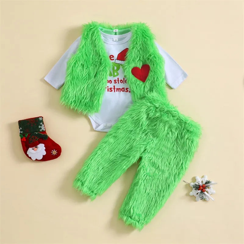 Green Baby Streetwear Christmas Set