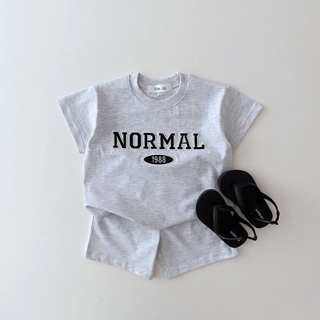 Cotton Short Sleeve T-shirt+Kid Casual Shorts