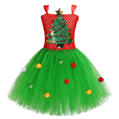 Christmas Girl Dress Baby Santa Claus