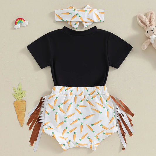 Short Sleeve Carrot T-Shirt Elastic Fashion Shorts Headband