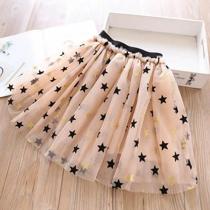 Swan T-Shirt+Sequin Skirts 2Pcs Outfits