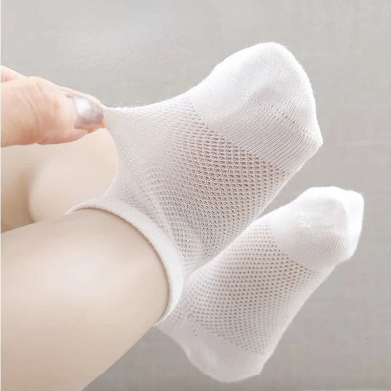 3 Pair Baby Sock Solid Color Mesh