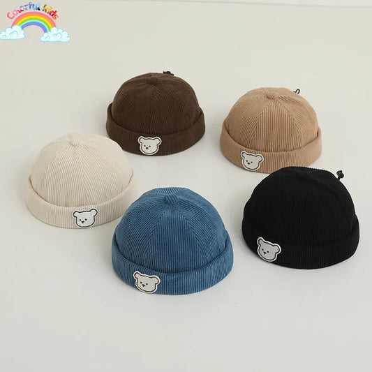 Cartoon Bear Baby Dome Melon Cap