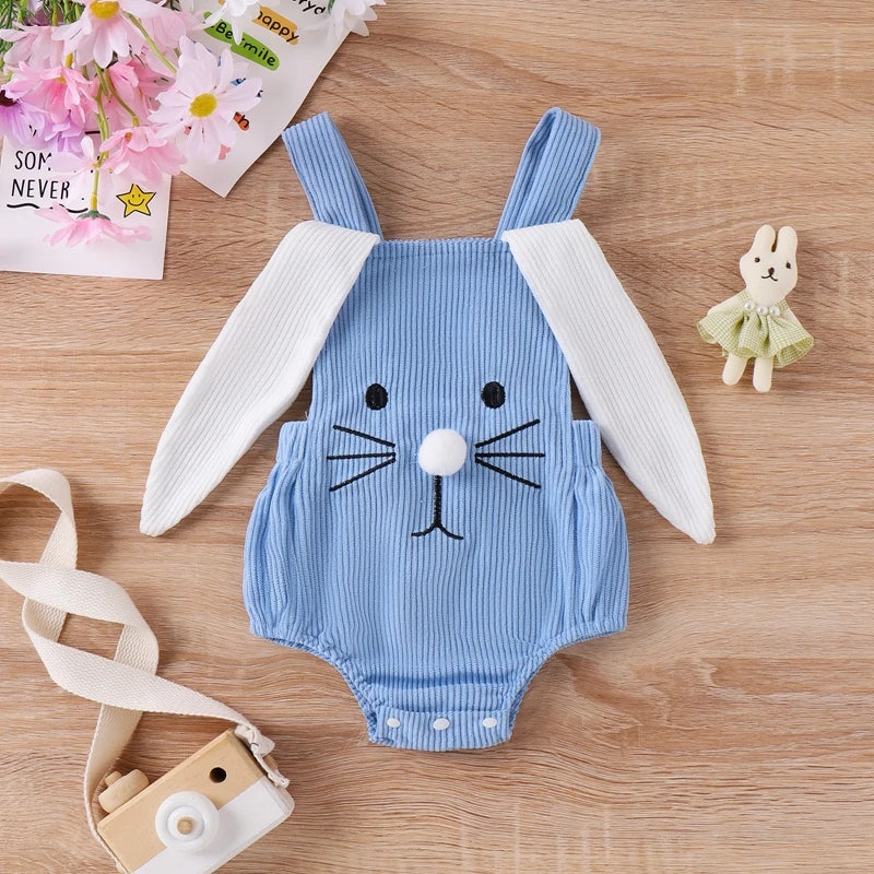 Bunny Romper Rabbit Ear Backless Sleeveless Strap Romper