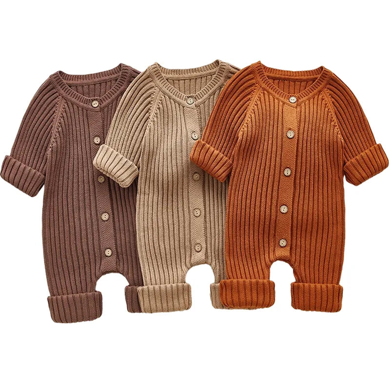 Knitted Newborn Jumpsuit/ Onesies Long Sleeve One Piece