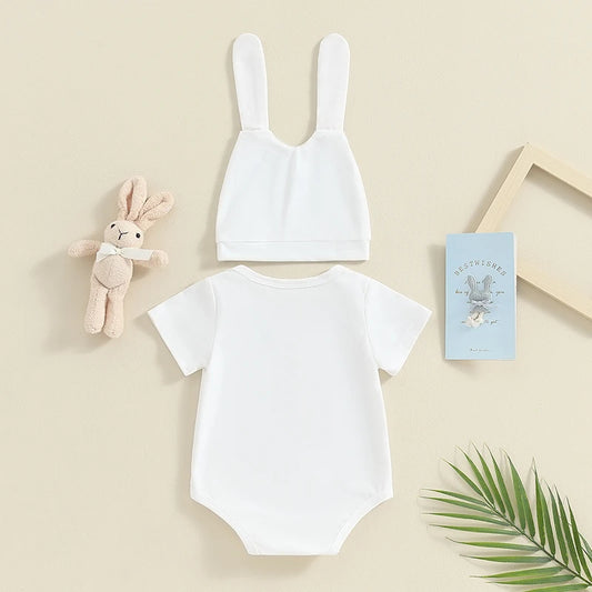 Short Sleeve Bunny with Long Rabbit Ear Hat Set