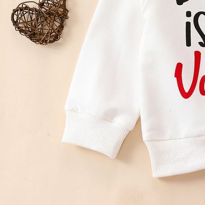 Girl Valentines Day Outfit Daddy is My Valentine Sweatshirt