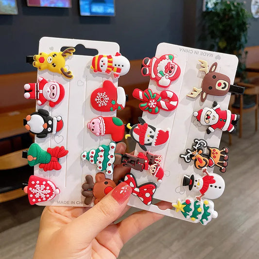 Cute Christmas Hair Clips 10PCS/Set