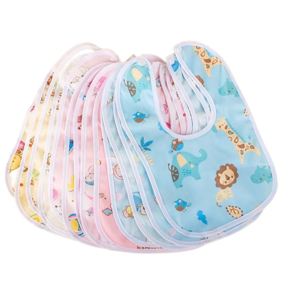 5pc Baby Cotton Cartoon Bibs