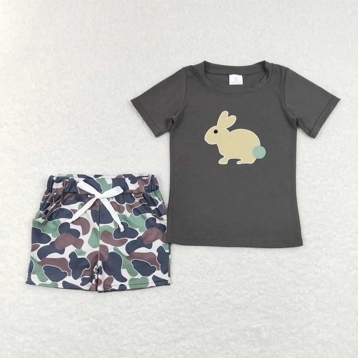 Bunny t-shirt with Camouflage Shorts