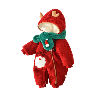 Winter Christmas Reindeer Whimsy Romper