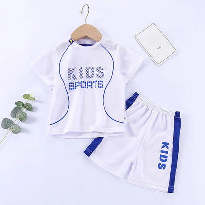 Tops Bottoms Kids 2 Pcs Clothing Set Children Sport Clothes