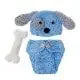 Newborn Photography Props Baby Puppy Costume Hat Cape Set Boy Girls Photo Shoot Props Outfits Crochet Knitted Dog Clothes Studio