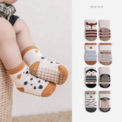 5 Pairs Toddler Cartoon Anti-slip Socks