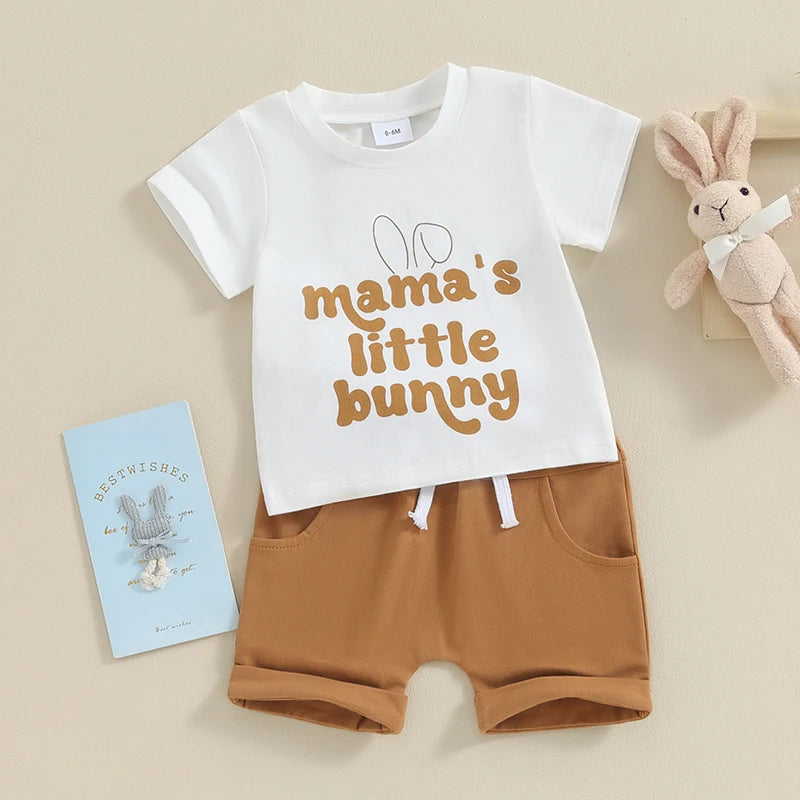 Bunny Crewneck Short Sleeve T-Shirt and Shorts