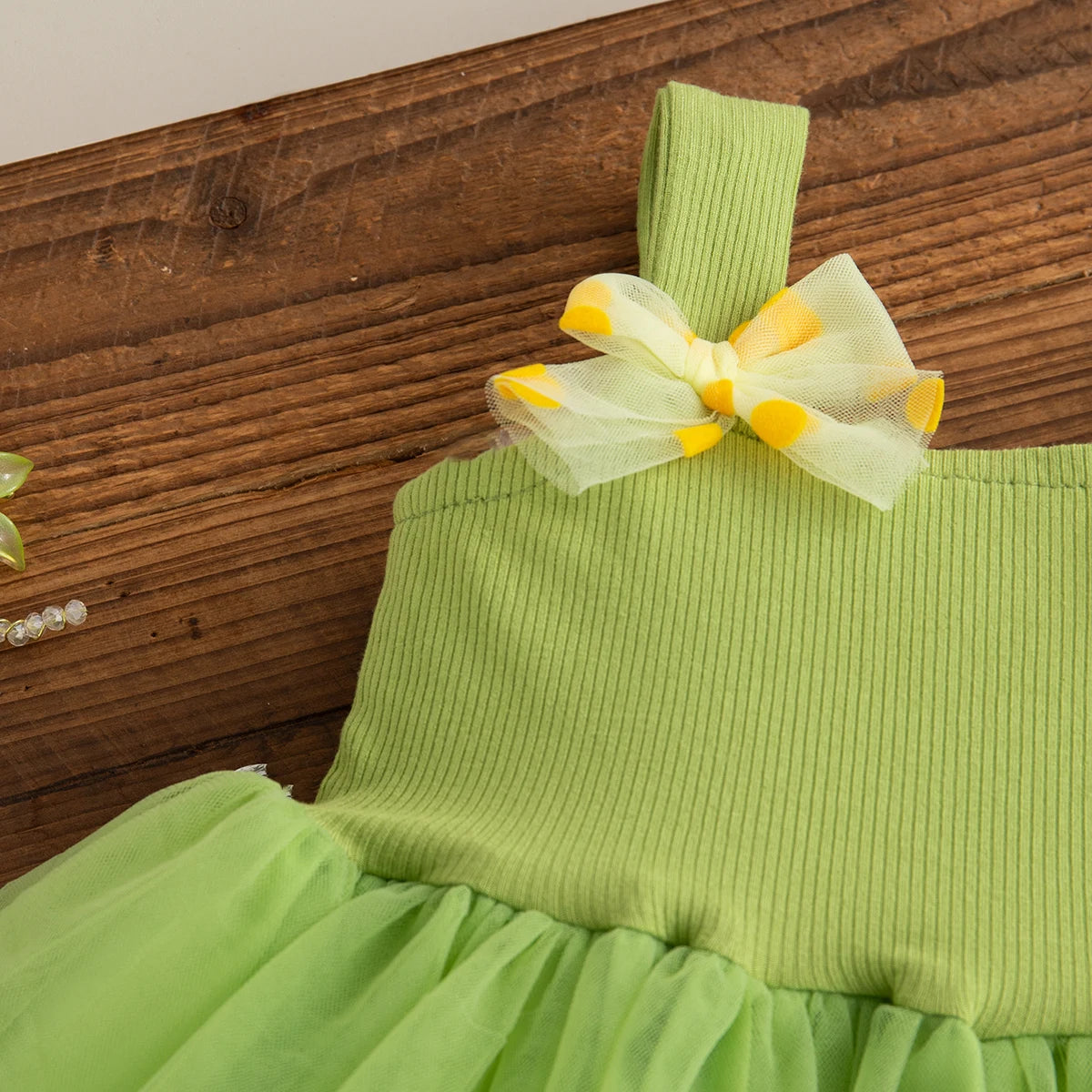 Floral Patterns And Bows Halter Puffy Girl Dress