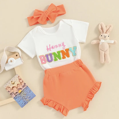 Hunny Bunny  Romper Shorts with Headband