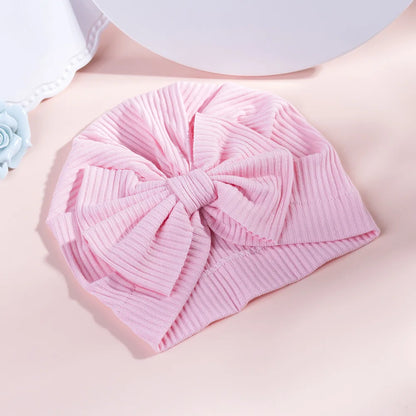 Baby Girl Cotton Turban Big Bow Hat