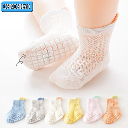 Mesh Thin Short Tube Non Slip Socks