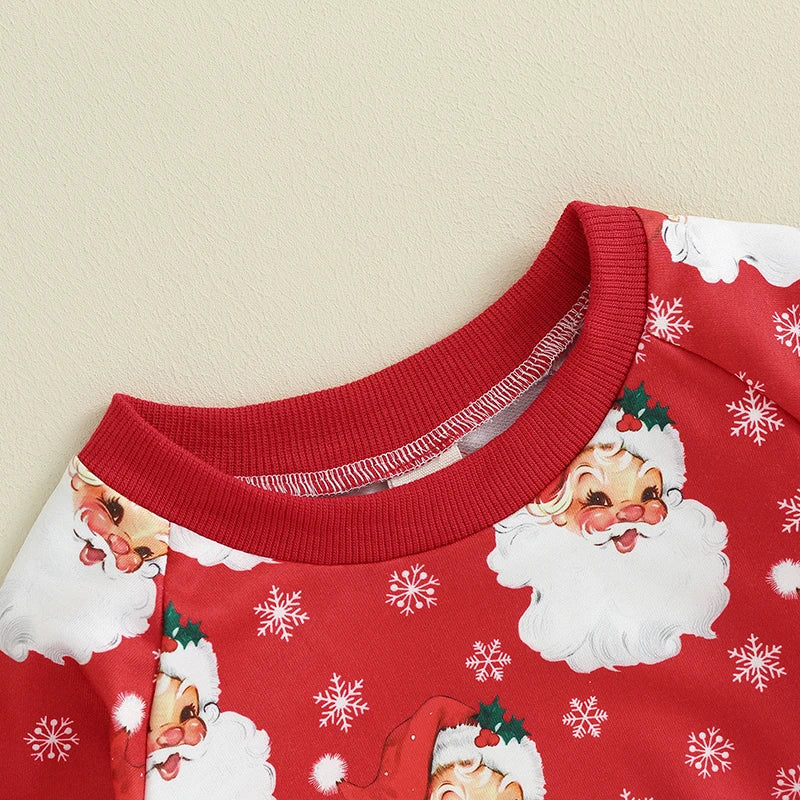 Santa Head Print Christmas Sets