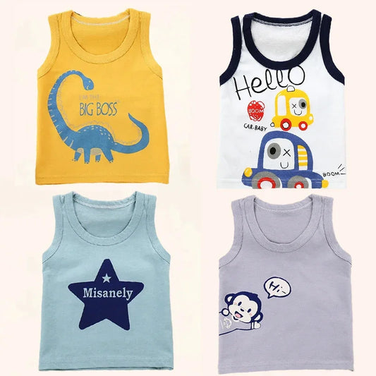 Sleeveless Breathable Cotton Children tank