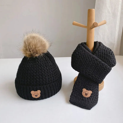 Children's Hat Scarf, Two-piece Set,