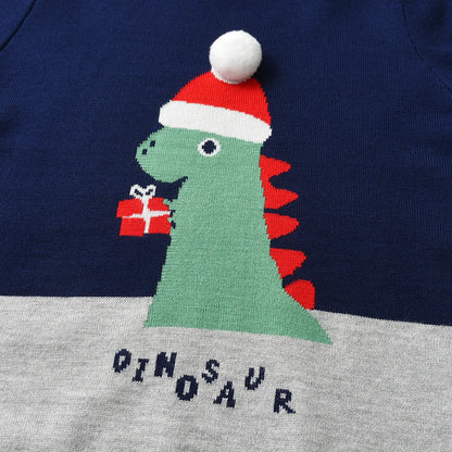 Winter Children's Christmas Sweater Dinosaur Baby