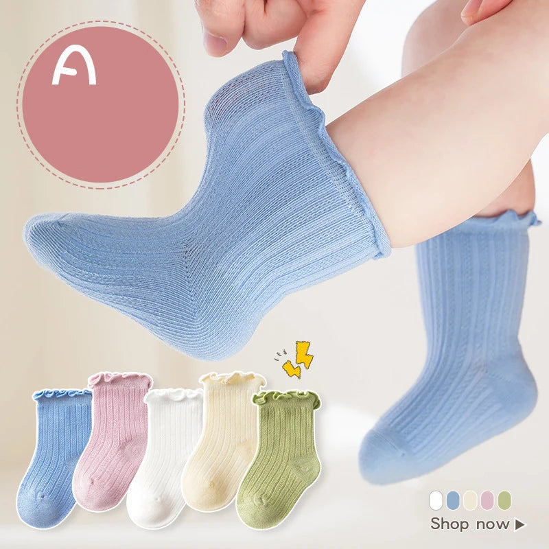 Thin Mesh Breathable Combed Cotton Socks