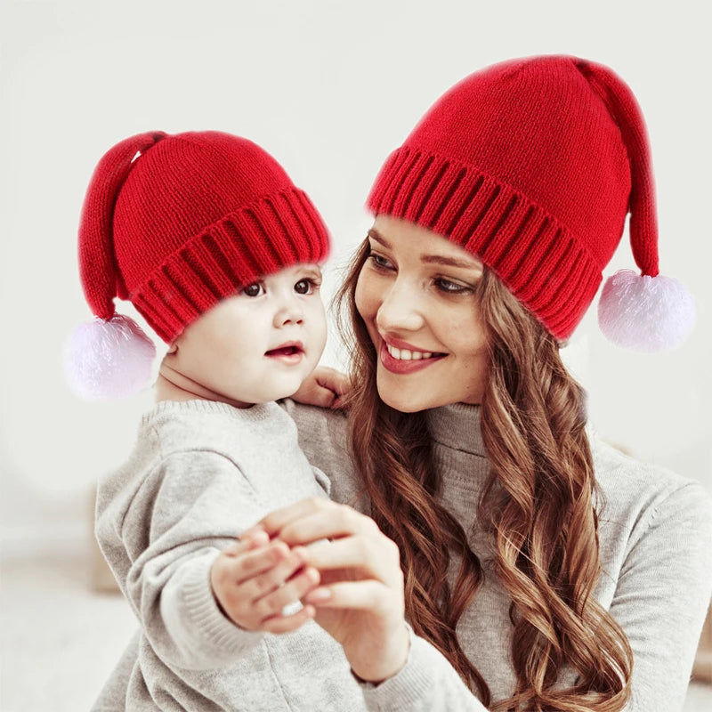 Cute Christmas Pom Pom Hat