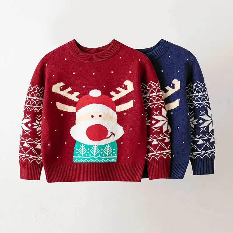 Winter Christmas Baby Toddler Knit Sweaters