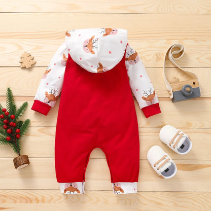 Christmas Newborn Baby Cute Deer Romper