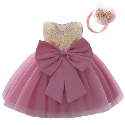 2PCS Princess Christmas Baby Dress