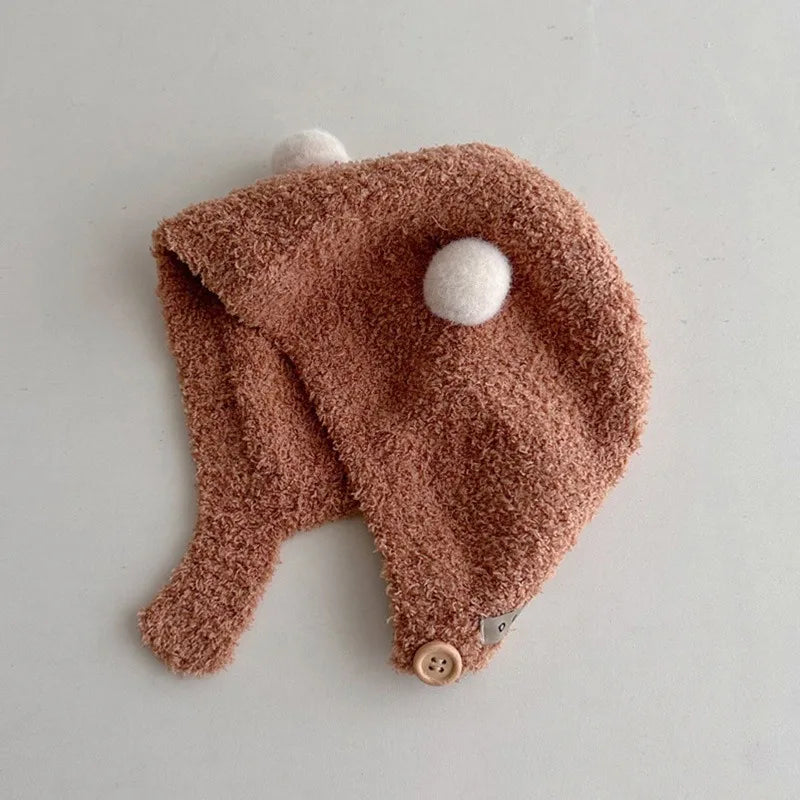 Baby Plush Pompom Hat