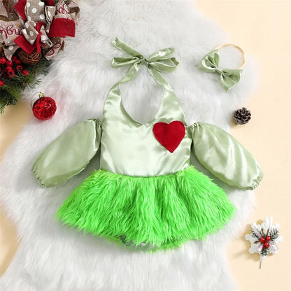 Christmas Newborn Baby Girls Rompers Dress