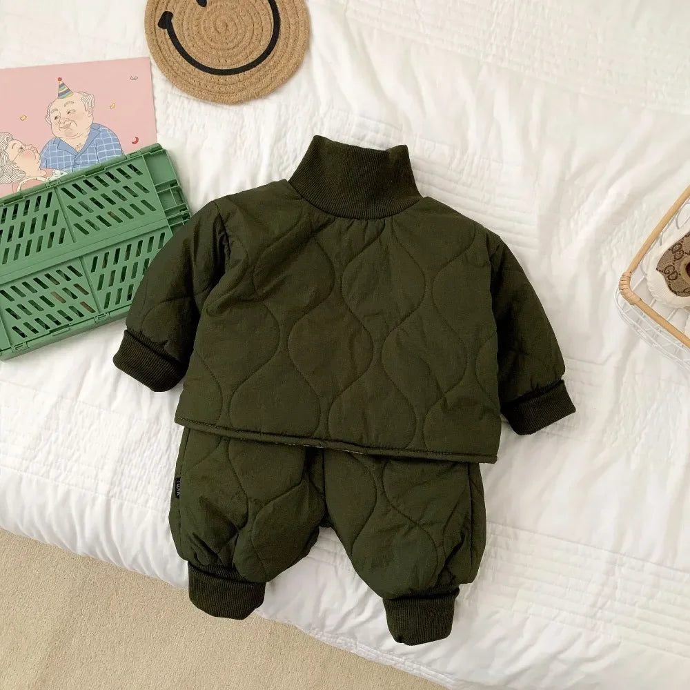 Two-piece Set of Warm Clothes for Newborns Outfits Winter