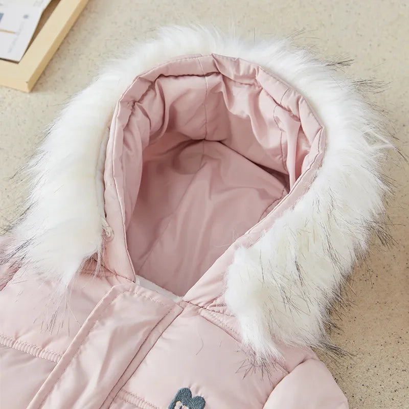 Coat Romper Hooded Puffer Jacket/ jumpsuit