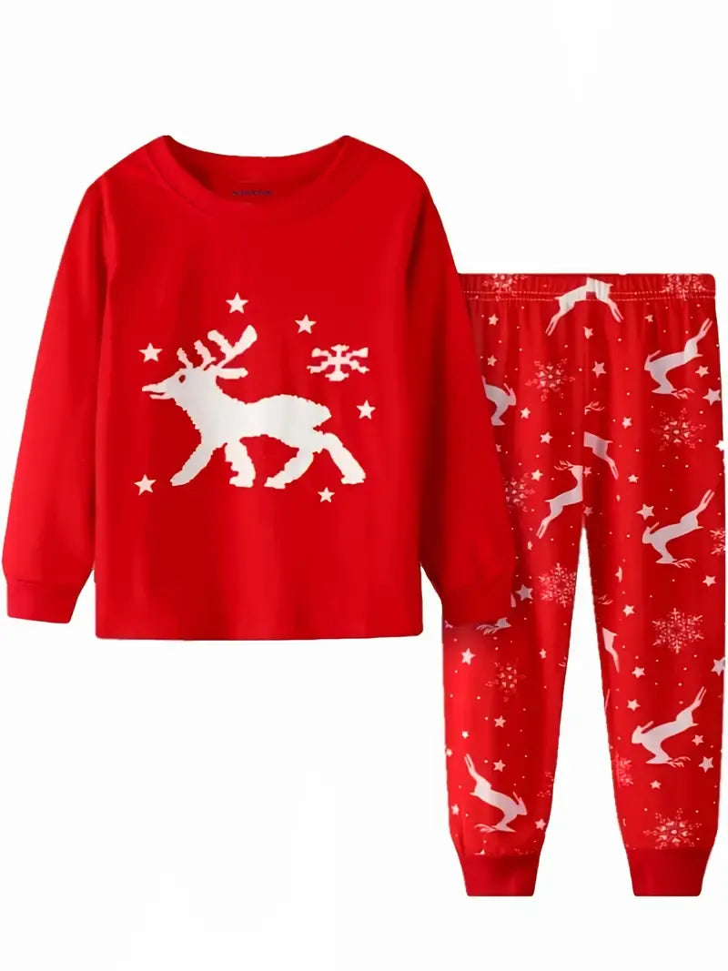 Cartoon Santa/Elk Toddler Baby Christmas set