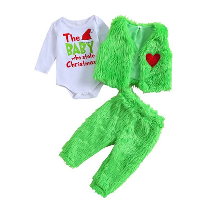 Green Baby Streetwear Christmas Set