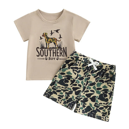 Short Sleeve T-shirts + Elastic Waist Shorts